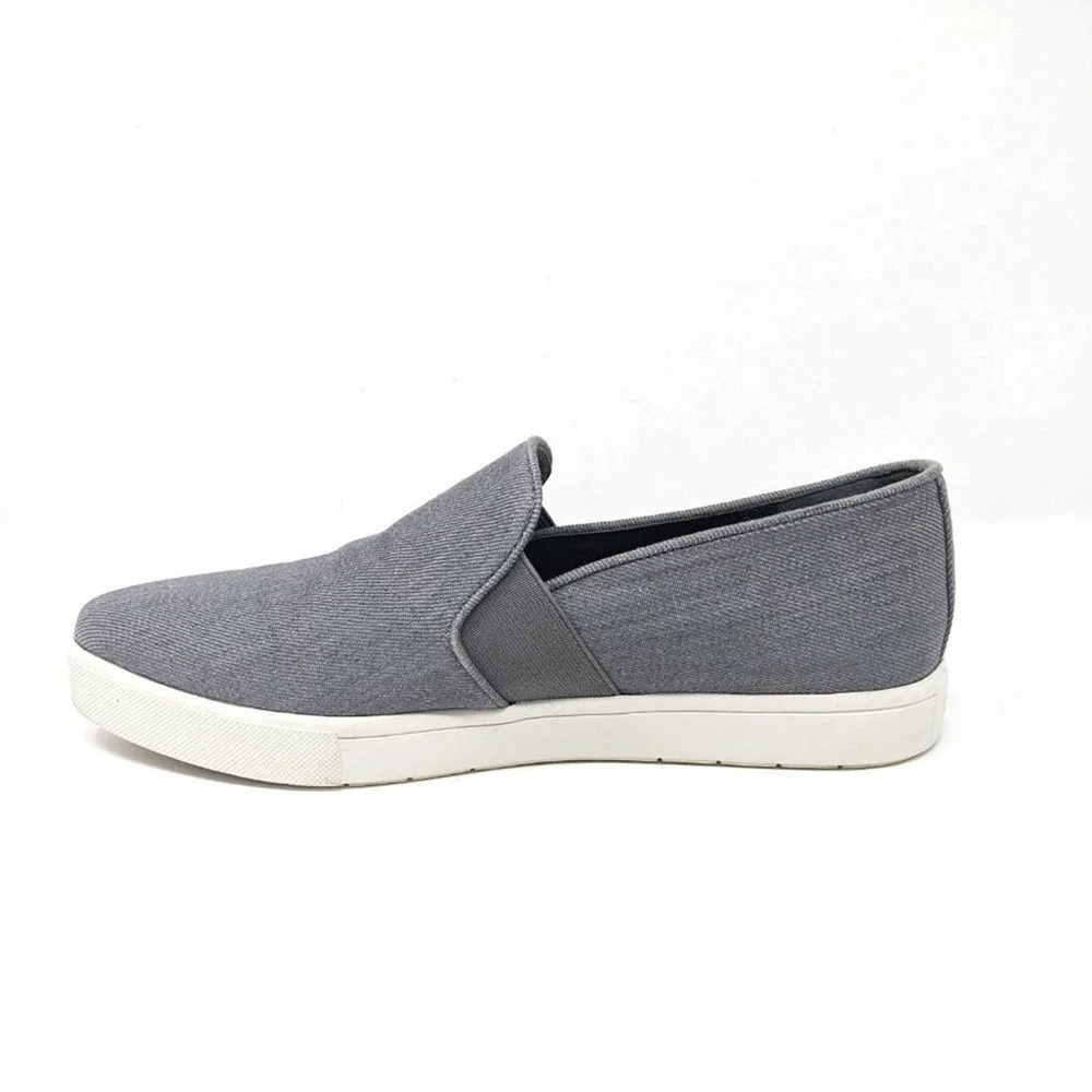 Vince Womens 6 Pierce Pointed Toe Denim Slip On Gray Casual Sneakers Shoes 36 - Picture 3 of 9